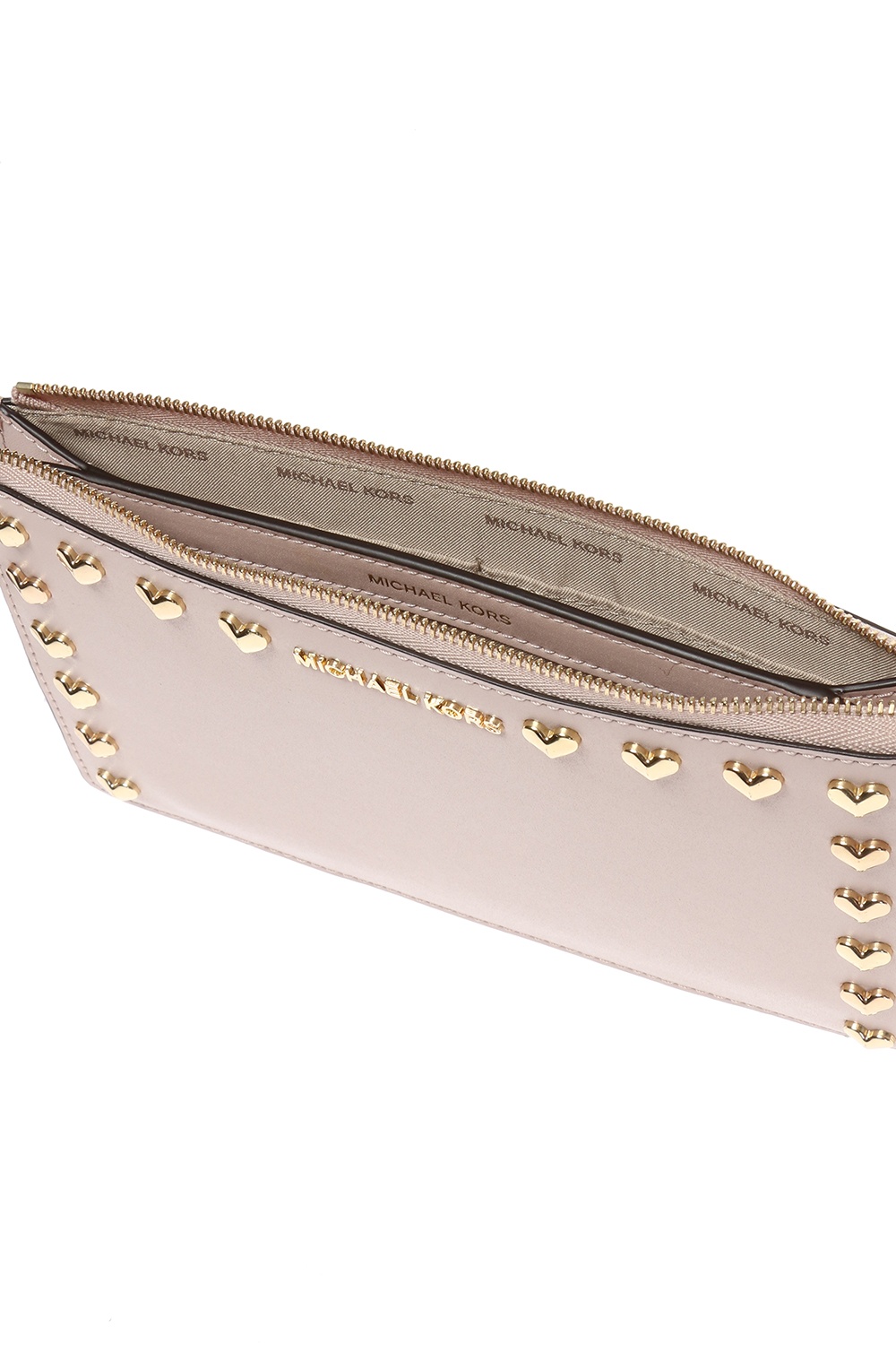 Michael kors studded sales clutch